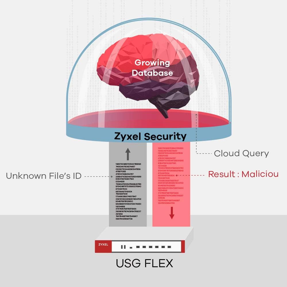 Zyxel USGFLEX100W - (USG40Wv2) Firewall UTM y VPN (Solo Hardware) Compatible con NebulaFlex